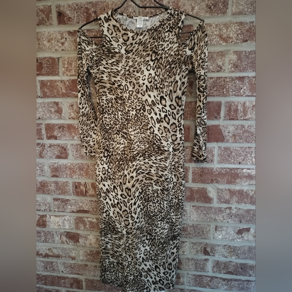 NWT Leopard Print Midi Dress